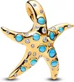 Pandora Funkelnder Blauer Seestern Charm-Anhänger 763818C01 Charm Anhänger