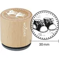 Colop Motivstempel Woodies, Ø 3 cm, Babymotiv mit Babyschuhen