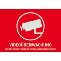 ABUS Warnaufkleber AU074052V Videoüberwachung ohne Logo 74 x 52,5 mm reflektierend