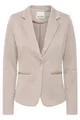 ICHI IHKATE Jacquard Damen Blazer Jackenklazer mit Reverskragen Paspeltaschen V-Ausschnitt 1-Knopf-Form leicht elastisch Slim fit, Größe:M, Farbe:Fungi/Almond Milk Herringbone (204261)