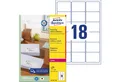 Avery Zweckform Etiketten Adress-Etiketten Recycling A4 63,5x46,6mm VE=1.800 Etiketten naturweiß