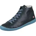 softinos Stiefelette Stiefelette Leder - Dunkelblau/Hellblau - 38