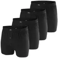 Götzburg Herren Boxershorts mit Eingriff und Knopfleiste (DE/NL/SE/PL, Alphanumerisch, XL, Regular, Regular, 4 x schwarz)