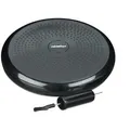 Relaxdays Balance-Kissen mit Luftpumpe, Ø 33 cm, schwarz, bis 140 kg belastbar, mit Noppen