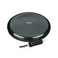 Relaxdays Balance Kissen, max. Gewicht 140 kg, Balance Pad, Luftpumpe, Ballsitzkissen m. Noppen, Fitnesskissen, schwarz