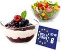 Premium Glas Dessertschalen 6er Set, 310ml BLEI FREI Dessertgläser, Stabelbare Glasschalen, Dessertbecher, Puddingschalen, Dessert Schalen Glas, Obst Servierschalen, Soßenschalen, Dessert Bowls
