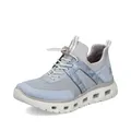 Rieker Damen Slip-On Sneaker M6061, Frauen Halbschuhe,straßenschuhe,Strassenschuhe,Sportschuhe,Freizeitschuhe,blau Kombi (12),36 EU / 3.5 UK