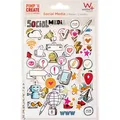 walther-design Sticker SocialMedia pimp and create, 2D und 3D, digitale/soziale Medien, 70 Aufkleber, 70 Stück