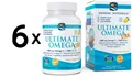 6 x Nordic Naturals Ultimate Omega Xtra, 1480mg Lemon - 60 (583,31 EUR/kg)