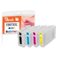Peach Spar Pack Tintenpatronen kompatibel zu Epson No. 907XXL, T9071, T9072, T9073, T9074