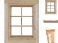 Einzel-Fenster Marit 28 ISO 28mm Holzfenster Gartenhausfenster Einbaufenster