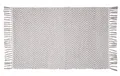 WENKO Badematte Gata, nachhaltiger Badteppich hergestellt aus recycelten PET Flaschen im trendigen Ethno-Style mit rutschhemmender Unterseite, waschbar bis 40°C, (B x H): 50 x 80 cm, Grau/Weiß