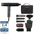 Princess Profi-Airstyler, 7-in-1 Stylingtool, 3 Heiz- & Geschwindigkeitsstufen, Ionenfunktion, Coolshot, 1,8m Kabel, Reisetasche, 7 Aufsätze, Hitzeschutzhandschuh, BLDC-Motor, 2000 W, 01.529205.01.001