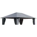 Quick Star Pavillon-Ersatzdach Ersatzdach Antik Pavillon 3x4m Grau, 180 g/m2, 397 x 297 cm, Mit Lüftungsschlitzen grau 397 cm x 297 cm