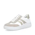Remonte Damen Low-Top Sneaker D3E00, Frauen Halbschuhe,lose Einlage,Strassenschuhe,Sportschuhe,Freizeitschuhe,Turnschuhe,Weiss Kombi (80),42 EU