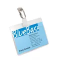 Durable Namensschild (mit Clip, 60 x 90 mm, Kunststoff) Packung à 25 Stück, transparent, 810619