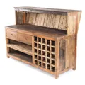 VINTAGE DESIGN VERKAUFSTRESEN PUREWOOD | 150cm Altholz, Minibar, Kassentisch Bar