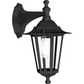 EGLO Außen-Wandlampe Laterna 4, 1 flammige Außenleuchte, Wandleuchte aus Aluguss und Glas, Farbe: Schwarz, Fassung: E27, IP44 - Schwarz