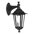 EGLO Außen-Wandlampe Laterna 4, 1 flammige Außenleuchte, Wandleuchte hängend aus Aluguss und Glas, Schwarz, E27 Fassung, IP44
