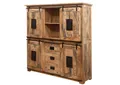 Massivmoebel24 Highboard (Highboard Mango 150x45x160 natur lackiert RAILWAY #125), natur