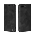 LBH Handyhülle für iPhone 7 Plus / 8 Plus in Schwarz mit Karten- und Geldfach Smartphone Hülle mit Standfunktion Flip Case Schutzhülle Magnetverschluss Vintage