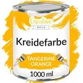 Creative Deco Kreidefarbe Kreidefarbe für Möbel Möbelfarbe Landhaus Vintage Matt Abwaschbar, auf Wasserbasis, Wisch-Effekt Gradient-Effekt möglich orange