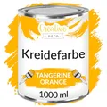 Creative Deco Orange Kreidefarbe für Möbel 1000 ml | Möbellack Möbelfarbe ohne Schleifen | Für Landhaus, Vintage-Stil, Decoupage, Möbel-Renovierung Matt Abwaschbar Wisch-Effekt Gradient-Effekt möglich
