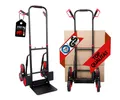 PROREGAL® Treppensackkarre TAURUS Traglast 150-250kg Stahlrahmen ergonomische Griffe Gummiräder, Stabile Sackkarre Transportkarre Staplerkarre hohe Traglast