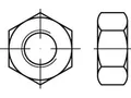 ISO 8673 8 galvanisch verzinkt Sechskantmuttern, ISO-Typ 1, mit metrischem Feingewinde - Abmessung: M48x2 (1 Stück)