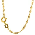 hoplo holzenplotz Goldkette Singapurkette Halskette Breite 1,6 mm 333-8 Karat echt Gold, Kettenlänge:45 cm Damenkette
