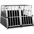 Hundetransportbox Aluminium Hundebox Kofferraum Robust Verschließbar Trapezförmig Reisebox Autobox Tiertransportbox Hundetransportbox Xxl - Cadoca
