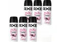 axe Deo-Spray 6x AXE Deo Anarchy for Her 150ml, 6-tlg., bekämpft geruchsbildende Bakterien und bindet unangenehme Gerüche