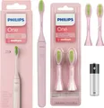 Philips One HY1100/56 Rosa Zahnbürste + Philips Sonicare BH1022/00 Aufsätze, 2 Stück