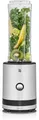 WMF Küchenminis Smoothie-to-go, Smoothie Maker klein, Mini Standmixer mit zwei Mix-/Trinkbehältern 0,6l, 300 W, edelstahl matt