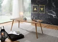 WOHNLING Esszimmertisch REPA 120 x 60 x 76 cm Sheesham rustikal Massiv-Holz Design Landhaus Esstisch Tisch für Esszimmer rechteckig 4 - 6 Personen