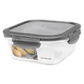 Lock & Lock Boroseal Frischhaltedose quadratisch 750ml 15,5x15,5x6,9cm, grau/kla