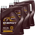 3x 4L MANNOL ENERGY MOTORÖL 5W30 passend für BMW LL-98 VW 502.00 MB 229.5 RN0710