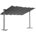 Leco Sonnendach Waved 4 m x 2,50 m Anthrazit
