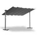 Leco faltbares Sonnendach, Standmarkise "Waved", anthrazit, 4 x 2,5 x 2,20 m (L x B x H)
