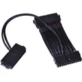 Phobya 24Pin 2-Fach Netzteilanschalterkabel (2x24pin auf 1x24pin) Einzel Sleeving 20cm schwarz