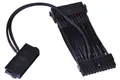 Phobya 24Pin 2-Fach Netzteilanschalterkabel (2x24pin auf 1x24pin) - Einzel Sleeving - Schwarz Kabel Sonstige Kabel