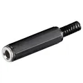 Klinken-Kupplung 6,3mm Stereo mit Kabel-Knickschutz