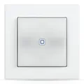 Homematic IP Smart Home Schaltaktor für Markenschalter – mit Signalleuchte, zwei beleuchtete Tasten, steuert Geräte und Leuchten per App, Alexa & Google Assistant, Energie sparen, 152020A0