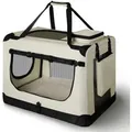 Juskys Faltbare Hundetransportbox Lassie S Beige