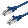 CAT.5e F/UTP Kabel 0,5m geschirmt blau Patchkabel LAN DSL Netzwerkkabel