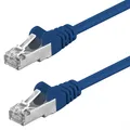 1x Netzwerk-Kabel Patchkabel FTP CAT5e blau 0,5m
