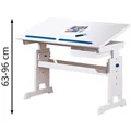 Inter-Link Kinderschreibtisch Baru, 40100500, aus Holz, weiß, höhenverstellbar, neigbar, (B/H/T) 109 x 63-96 x 55 cm