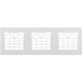 Outsunny Party-Zelt Seitenwand Kunststoff Weiß 597L x 200H cm