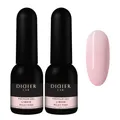 Didier Lab Aufbaugel für Gelnägel - Milky Pink - UV Gel zur Nagelverlängerung und Modellage - Nail Art Gel Nagel - Acrylgel für Nägel - Farbgel für Gelnägel - Versiegelungsgel für Gelnägel - 2x10ml
