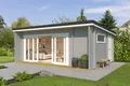 Gartenhaus Blockhaus  Pultdach 44 mm Java grau 628x460 cm Lasita